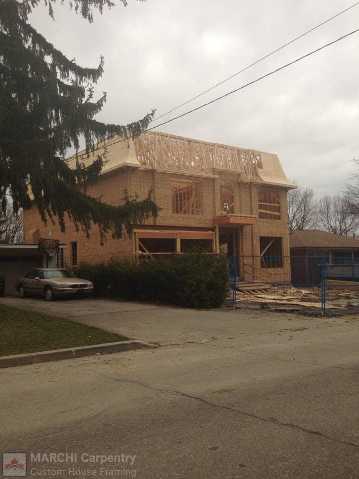 Detailed roof framing by Marchi Carpentry