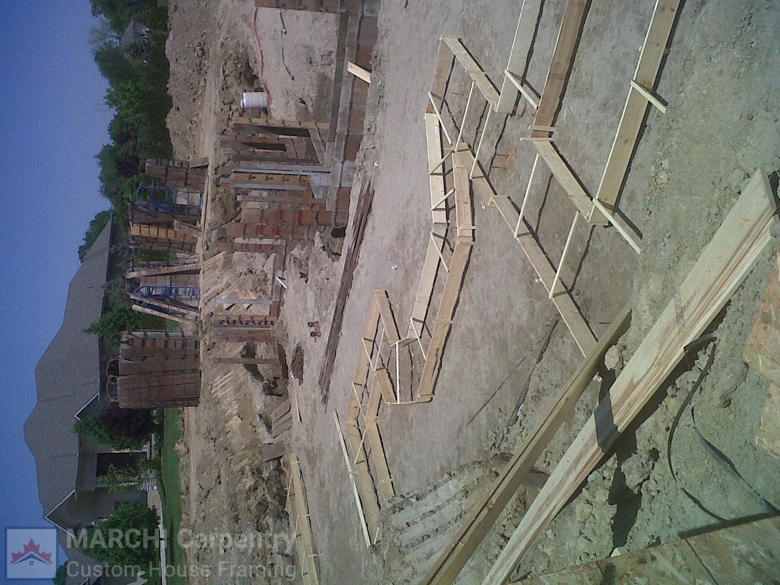 Custom house framing in progress