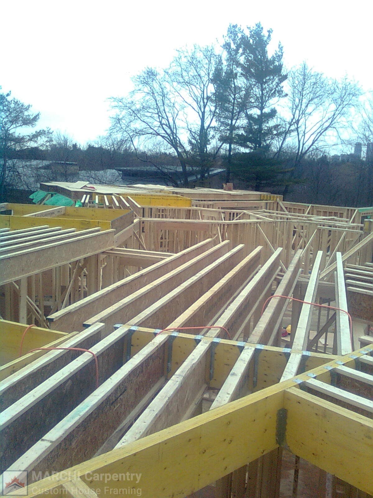 Residential home framing under construction