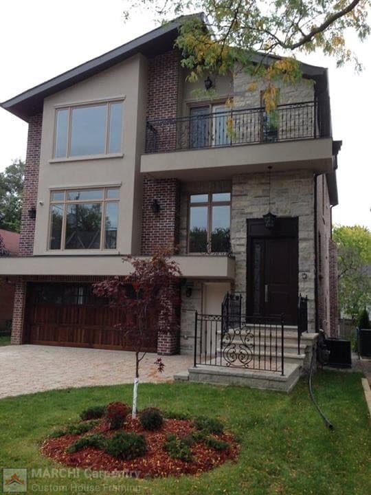 Completed custom home built with Marchi Carpentry framing